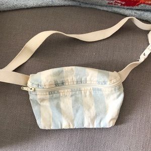 Vintage American Apparel denim striped Fanny pack
